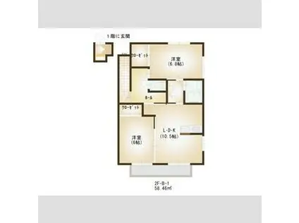 CCR-2012(2LDK/2階)の間取り写真