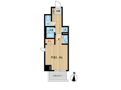 ジョイシティ住吉II(ワンルーム/5階)の間取り写真