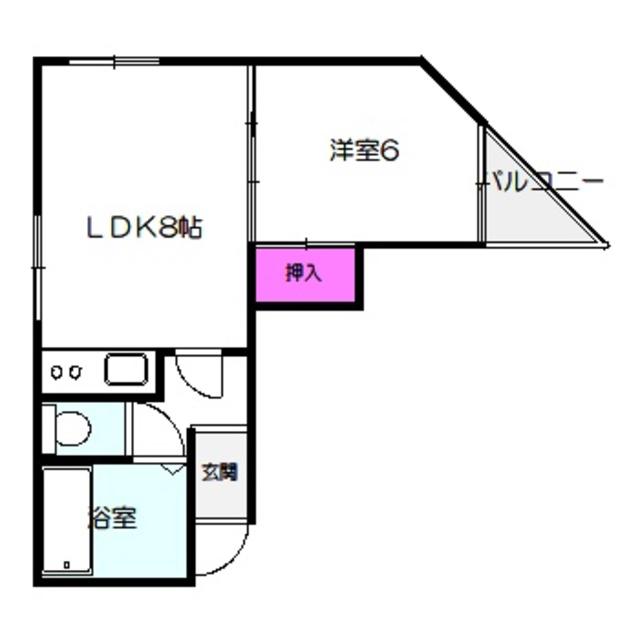 レジデンス野江(1LDK/5階)の間取り写真