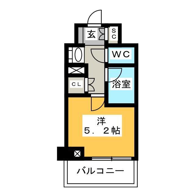 パークアクシス錦糸町スタイルズ(ワンルーム/7階)の間取り写真