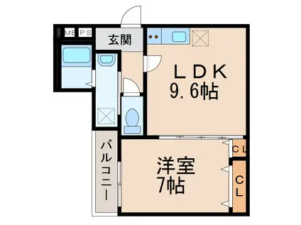 フジパレス田中町II番館(1LDK/3階)の間取り写真