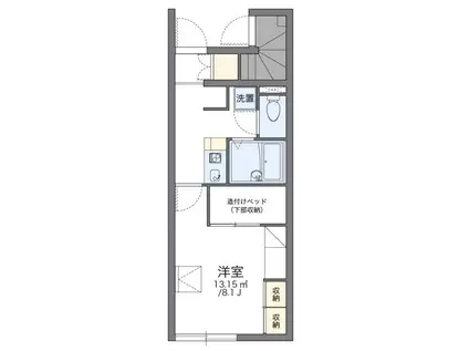 レオパレスルーチェー新川4丁目-(1K/1階)の間取り写真