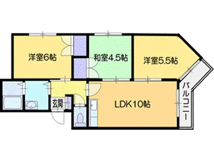 バースメドウヒル(3LDK/1階)の間取り写真