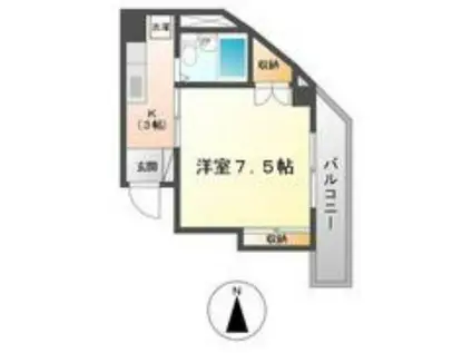 ル・セレッソ(1K/5階)の間取り写真