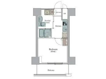 エルプレイス堺(1K/3階)の間取り写真