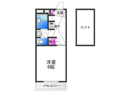 レオパレス東住吉(1K/1階)の間取り写真