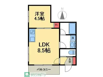 KASTANIENBAUM(1LDK/1階)の間取り写真