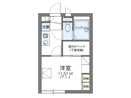 シグナル(1K/1階)の間取り写真