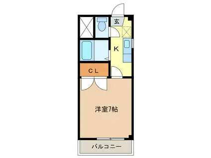 プチメゾンMN I(1K/3階)の間取り写真