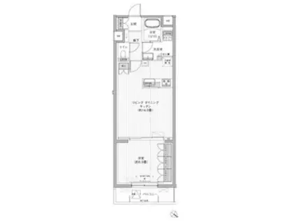 クラルテラセ新宿富久(1LDK/2階)の間取り写真