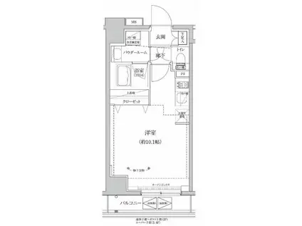 RELUXIA本所吾妻橋III(ワンルーム/3階)の間取り写真