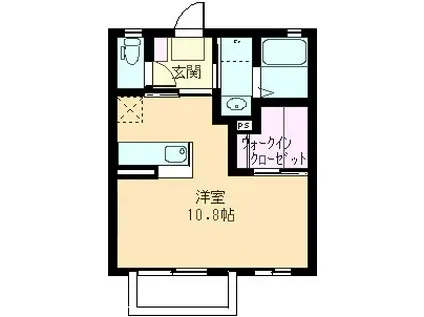 MAISON PLAIRE(ワンルーム/2階)の間取り写真