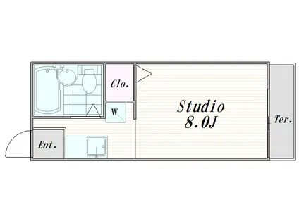 アメニティ清和(ワンルーム/1階)の間取り写真