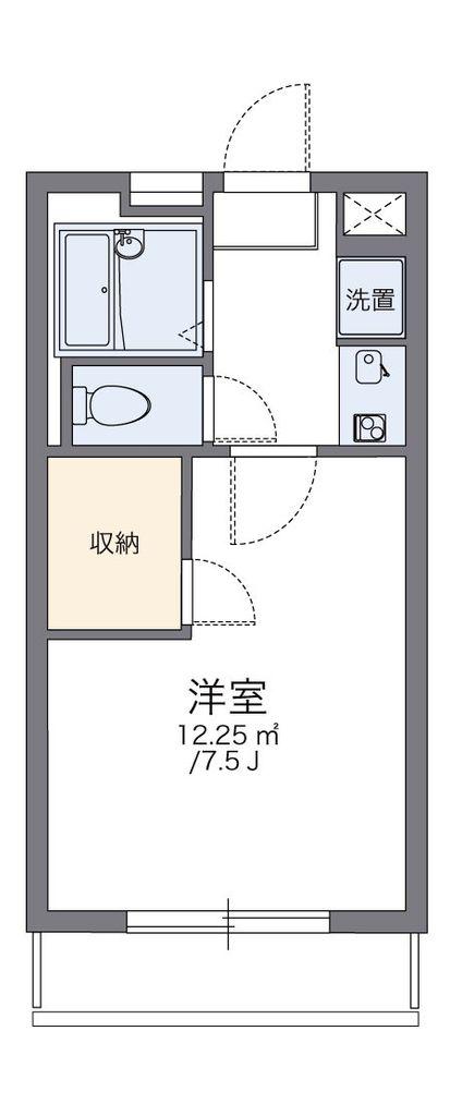 レオパレスTACHIBANA(1K/2階)の間取り写真