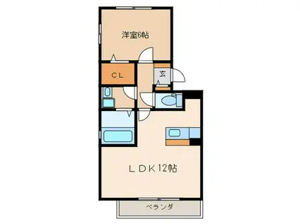 レジデンス アイ(1LDK/3階)の間取り写真