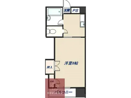 COLLECTION中崎I(1K/9階)の間取り写真