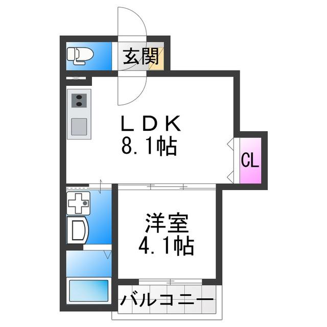 センチュリー昭和町(1LDK/1階)の間取り写真