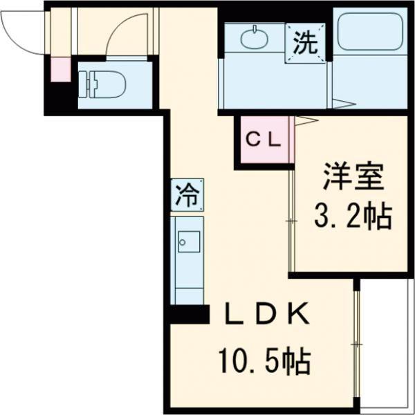 JACK KAMISHIGEHARAI(1LDK/3階)の間取り写真