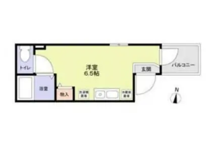 プランドール(ワンルーム/2階)の間取り写真