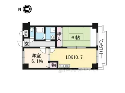 Mレヴェンテ(2LDK/4階)の間取り写真