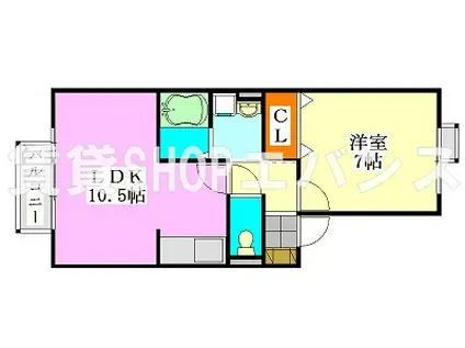 グランシャリオ(1LDK/2階)の間取り写真