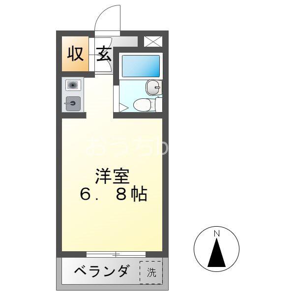 スペースイン金山(ワンルーム/2階)の間取り写真