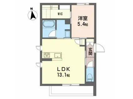 レクサスガーデン(1LDK/1階)の間取り写真