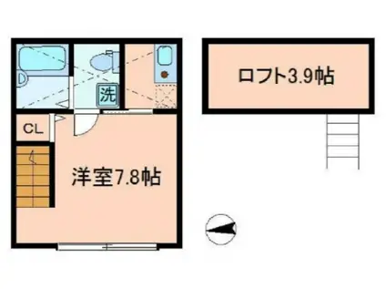 バーミープレイス方南町III(ワンルーム/2階)の間取り写真