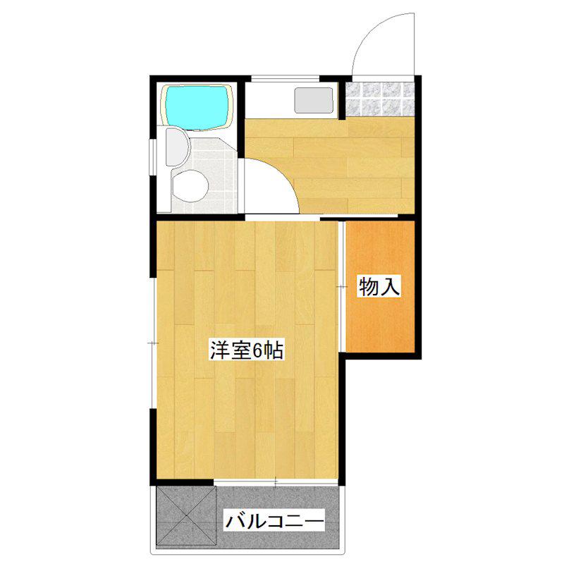 ホワイトハイツ(1K/2階)の間取り写真