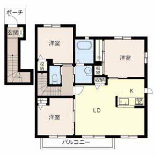 アパーゼ英賀(3LDK/2階)の間取り写真