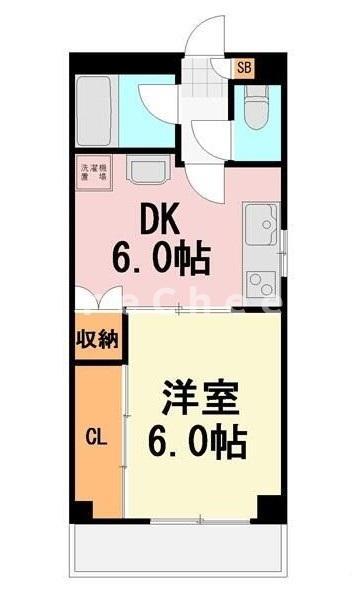 グリーンコーポラス(1DK/2階)の間取り写真