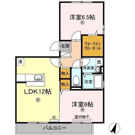 パーチェ(2LDK/2階)の間取り写真
