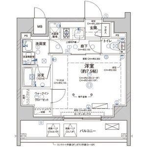 ディアレイシャス大須赤門通本町(1K/9階)の間取り写真