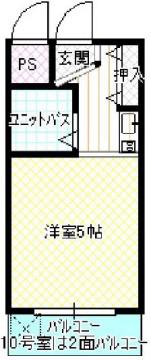 メイフェアN(ワンルーム/5階)の間取り写真