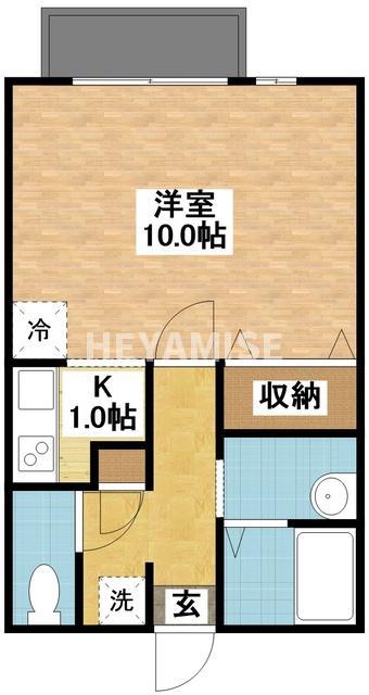 セジュールYM II(ワンルーム/1階)の間取り写真