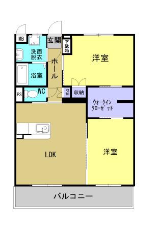 メルプランタン(2LDK/2階)の間取り写真