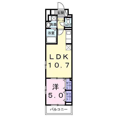 アーバングレース(1LDK/4階)の間取り写真