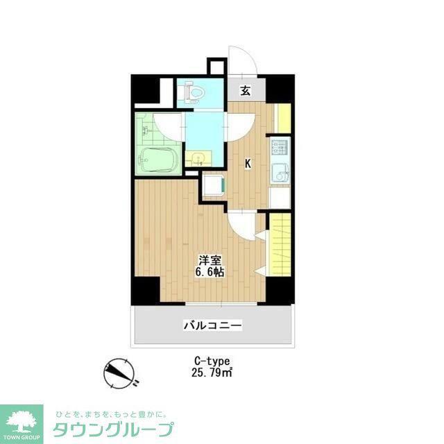 プレール・ドゥーク板橋本町III(1K/3階)の間取り写真