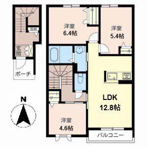 パストラル泉北(3LDK/2階)の間取り写真
