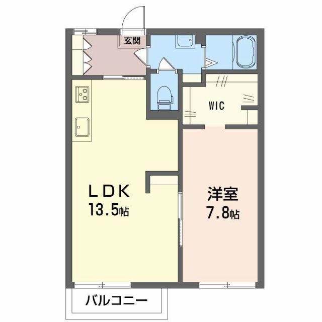 ひまわり館(1LDK/2階)の間取り写真