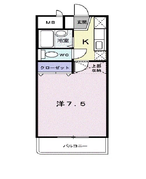 GRACEONE(1K/4階)の間取り写真