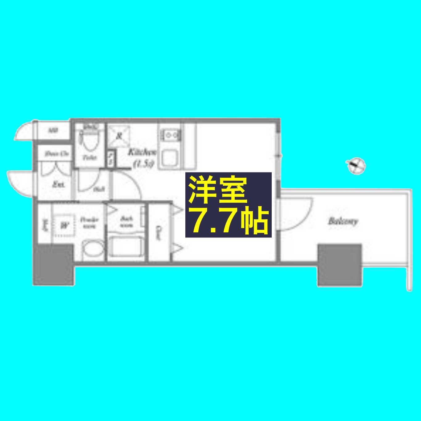 アドバンス名古屋モクシー(ワンルーム/4階)の間取り写真