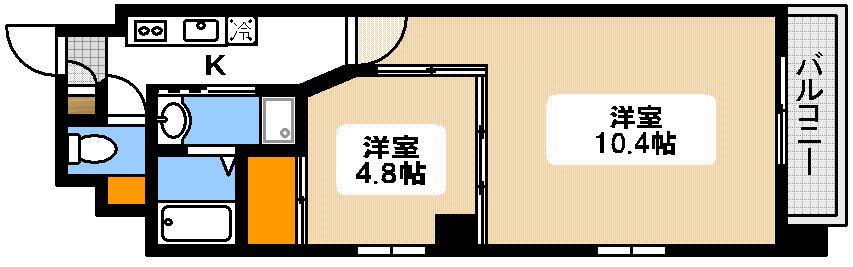 LUANA HAKUSHIMA(2K/11階)の間取り写真