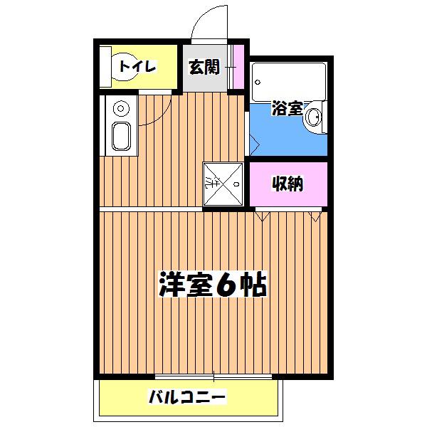 クラッセ高尾(1K/1階)の間取り写真