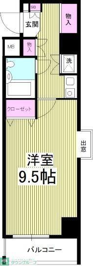ジェネピア東千葉(1K/4階)の間取り写真