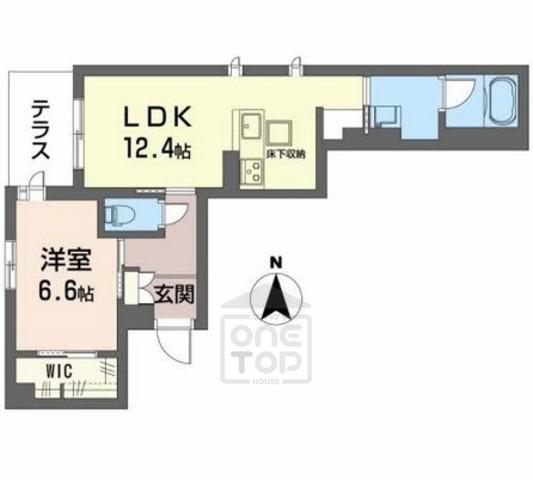 80HOUSE(1LDK/1階)の間取り写真