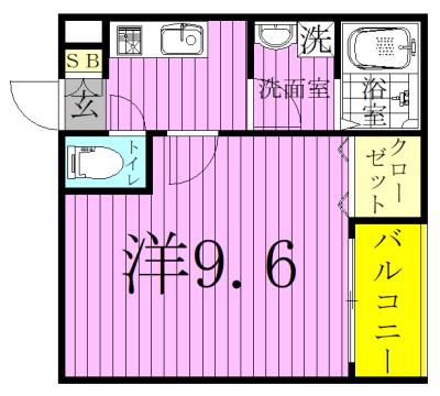 CUORE TX クオーレティーエックス(1K/3階)の間取り写真