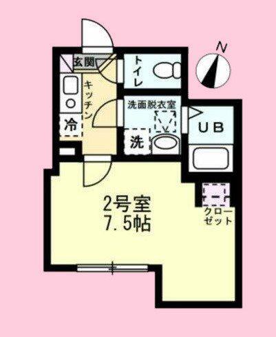 NOVELLO(1K/1階)の間取り写真
