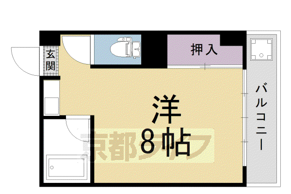 メゾン西陣(1K/4階)の間取り写真