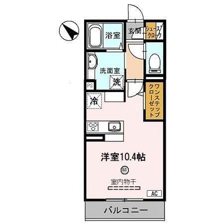メゾン ジュネス(ワンルーム/2階)の間取り写真